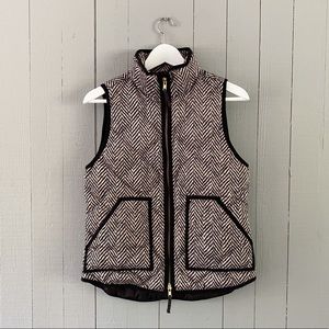 J. Crew Houndstooth Quilted Vest